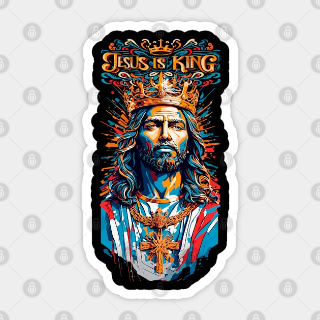 Jesus Is King Sticker by NerdsbyLeo